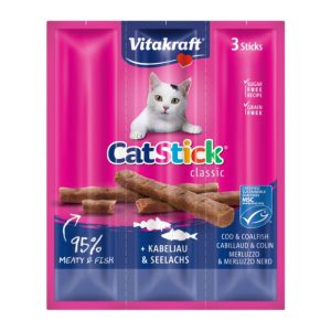 ויטקראפט Vitakraft חטיף מקלות מיני לחתולים בטעם דגי קוד