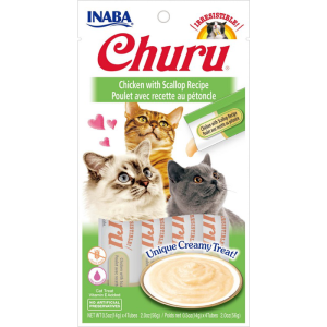 צ’ורו Churu חטיף רטוב לחתולים בטעם עוף וסקלופ