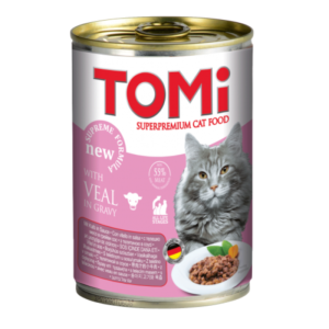 טומי TOMi מזון רטוב לחתולים בטעם בשר עגל ברוטב 400 גרם