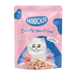 מוצ׳י MOOCHIE מזון מלא לחתול בטעם טונה לעור ולפרווה 70 גרם