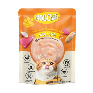 מוצ׳י MOOCHIE מזון משלים לחתול בטעם סלמון וטונה 70 גרם