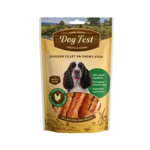 דוג פסט Dog Fest חטיף פילה עוף על מקל לעיסה