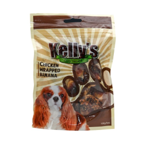 קליס Kelly’s חטיפי פינוק לכלבים בטעם בננה מיובשת עטופה בעוף