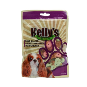 קליס Kelly’s חטיפי לעיסה לכלבים בטעם ביסקוויט עטוף חזה עוף