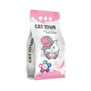 חול מתגבש לחתולים קט טאון CAT TOWN בריח טלק 10 ליטר