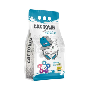 חול מתגבש לחתולים קט טאון CAT TOWN בריח סבון מרסיי 10 ליטר