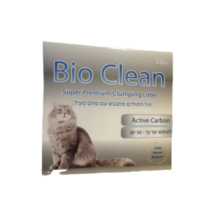 ביו קלין Bio Clean חול מתגבש לחתולים עם פחם פעיל 10 ק"ג
