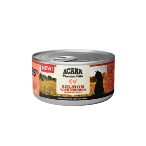 אקאנה ACANA מעדן פרימיום לחתולים בטעם סלמון ועוף 85 גרם