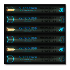 טומי סופרסטיק TOMI SUPERSTICK מקלוני בשר בטעם סלמון ודג פורל לחתולים 30 גרם