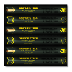 טומי סופרסטיק TOMI SUPERSTICK מקלוני בשר בטעם עוף לחתולים 30 גרם