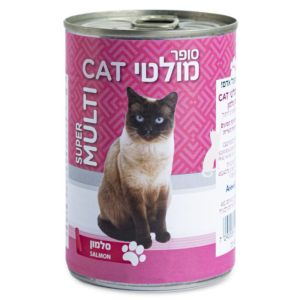 מולטיקט שימורים לחתולים בטעם סלמון 400 גרם
