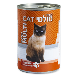 מולטיקט שימורים לחתולים בטעם טונה ועוף 400 גרם